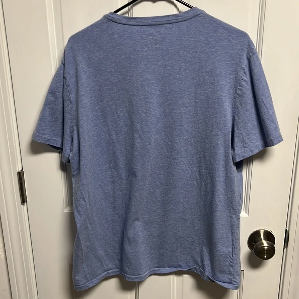 Polo Ralph Lauren men’s vneck blue short sleeve tee shirt size large .